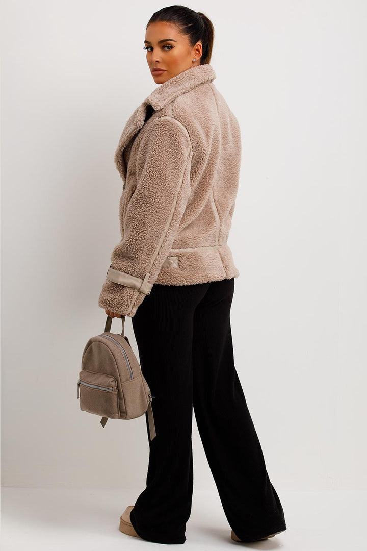 Auriel | Women’s teddy aviator jacket