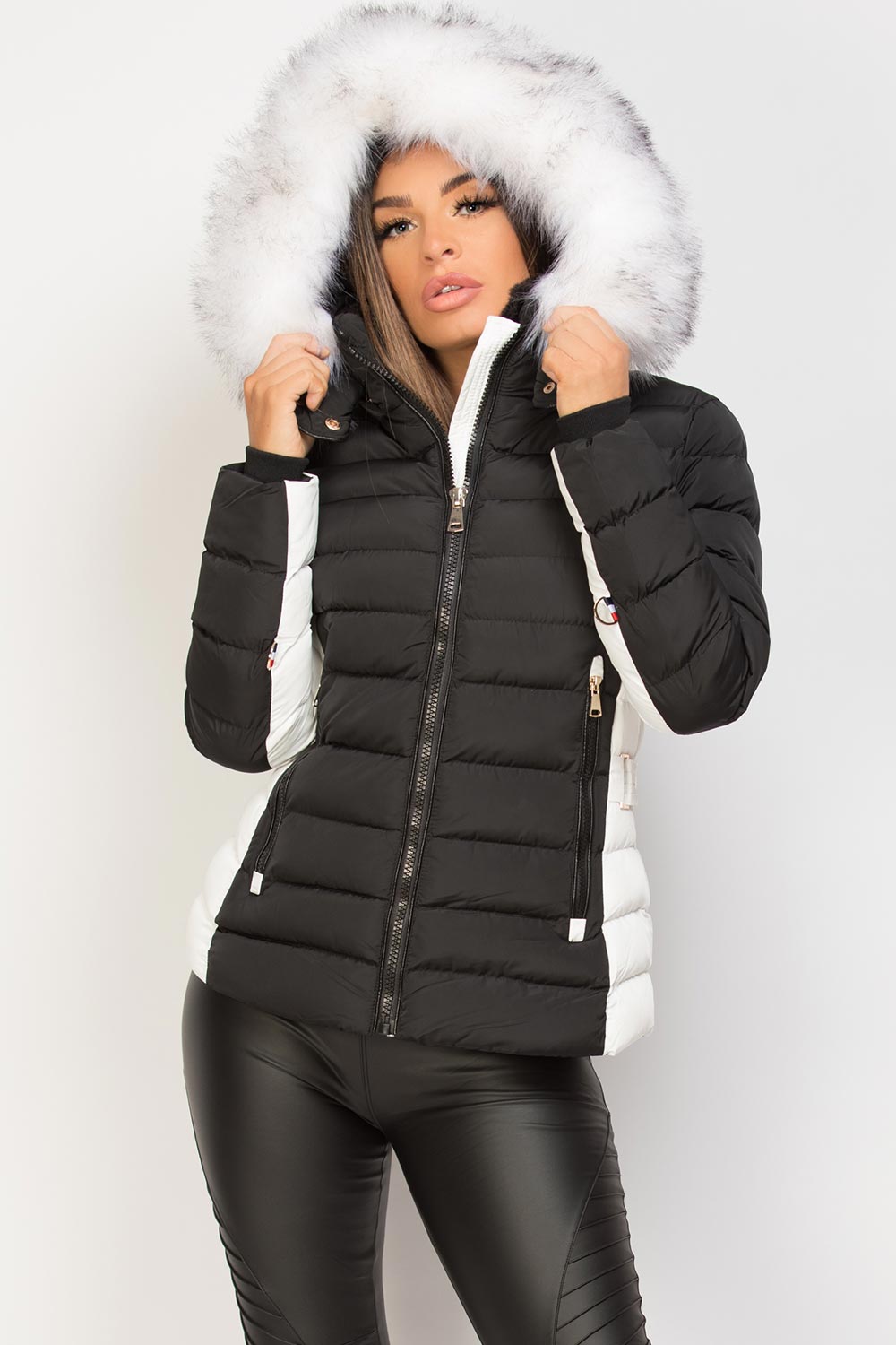 Nayelis | Women’s padded puffer jacket with detachable faux fur hood