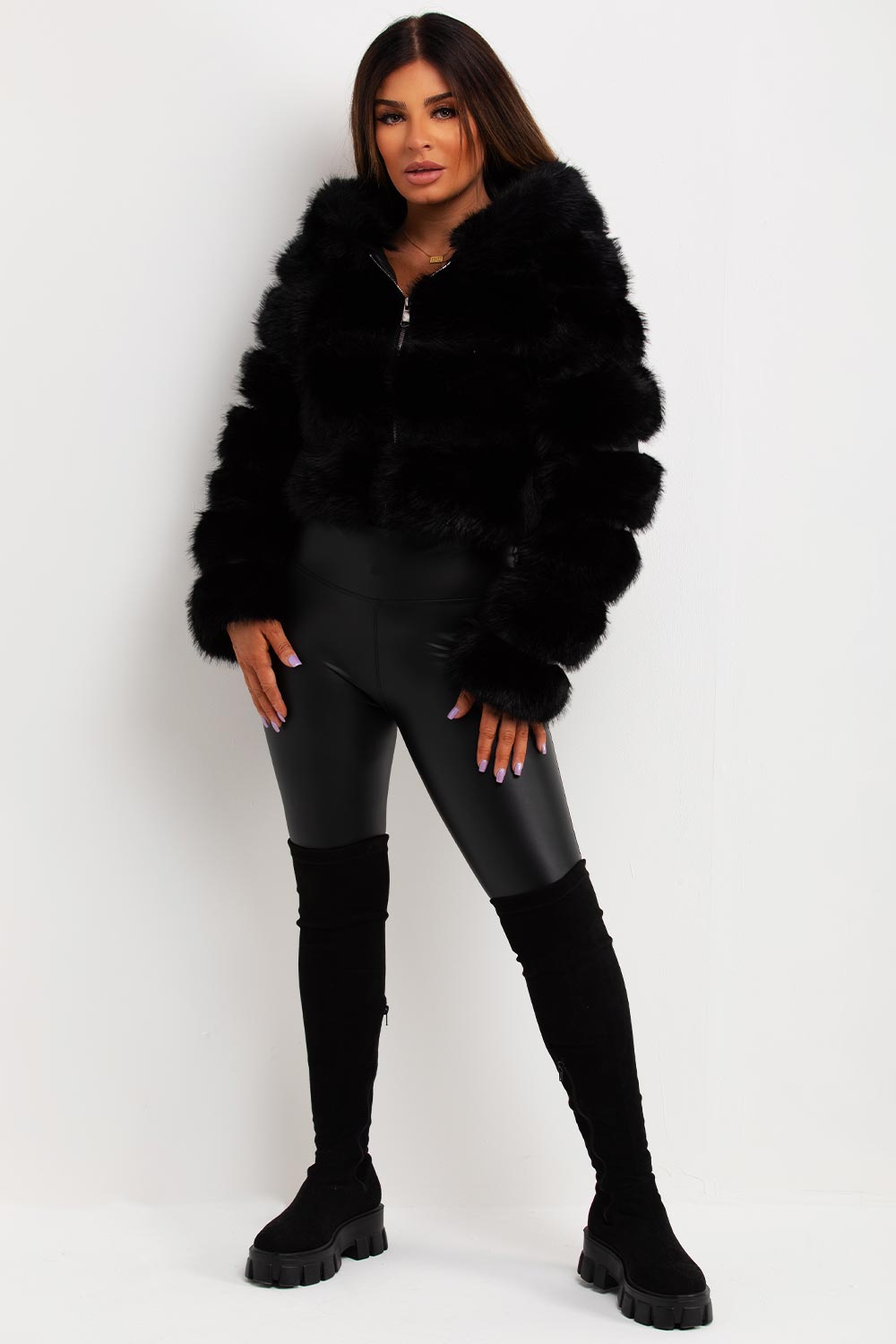Danika | Women’s hooded faux fur jacket