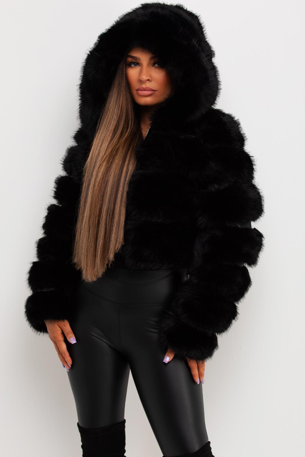 Danika | Women’s hooded faux fur jacket