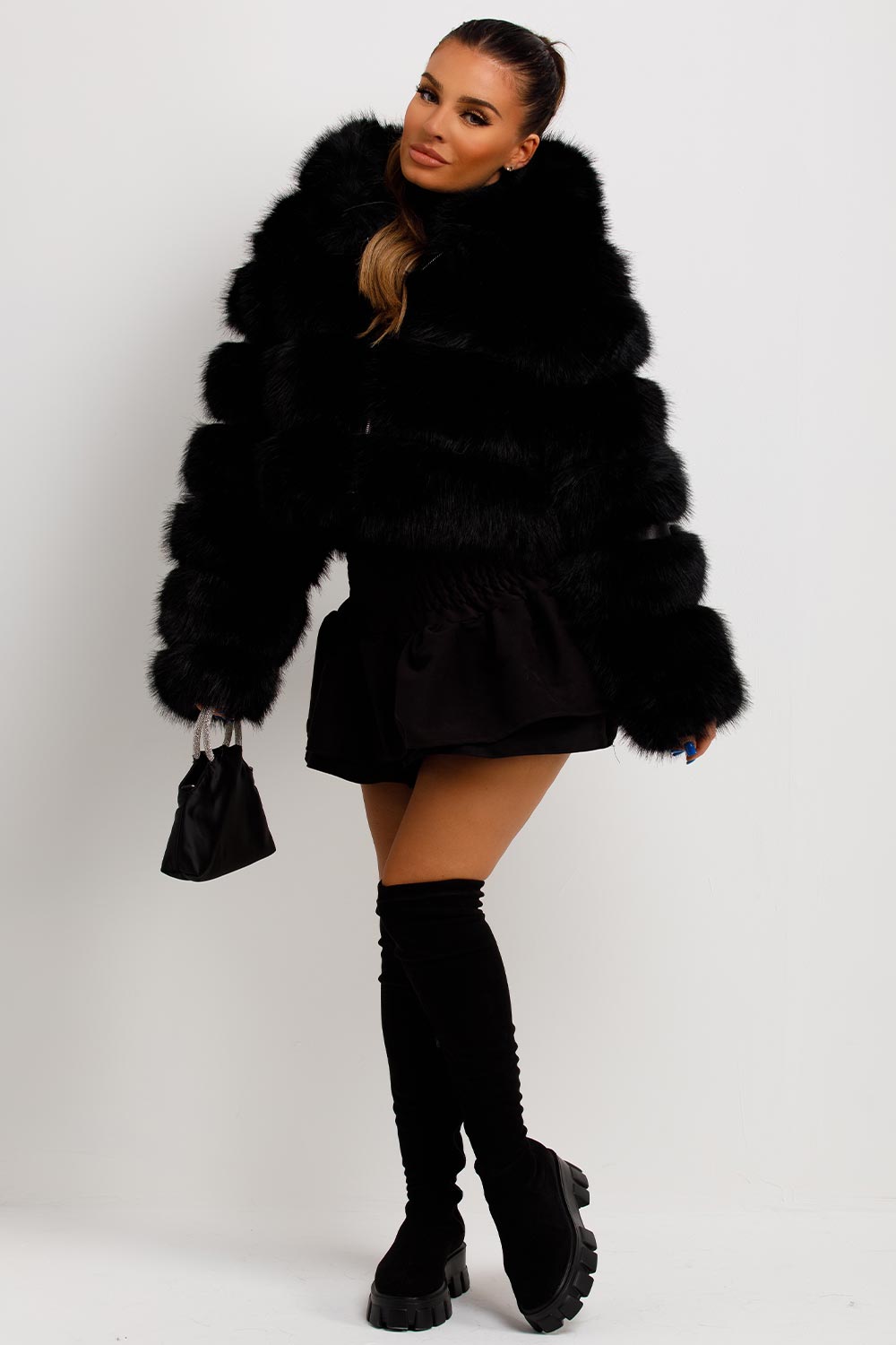 Danika | Women’s hooded faux fur jacket