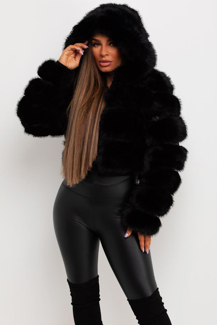 Danika | Women’s hooded faux fur jacket