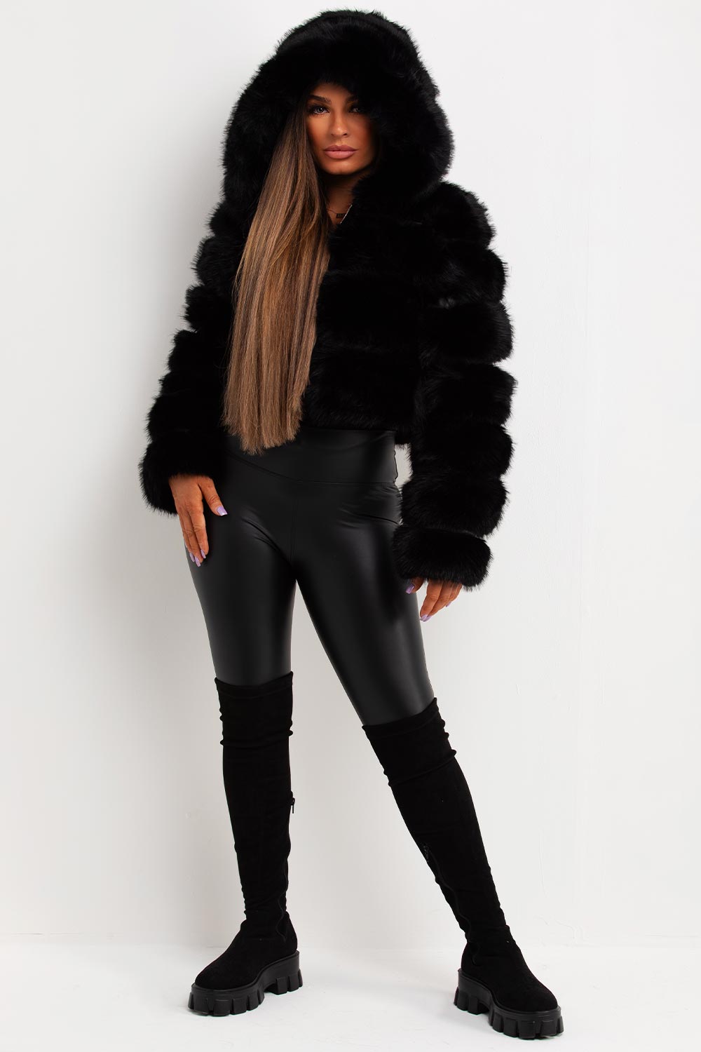 Danika | Women’s hooded faux fur jacket