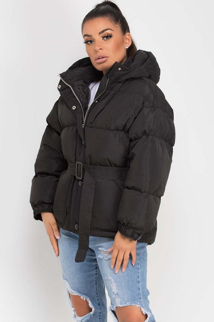 Wrenlee | Women’s padded jacket with belt