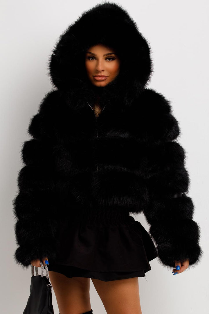 Danika | Women’s hooded faux fur jacket