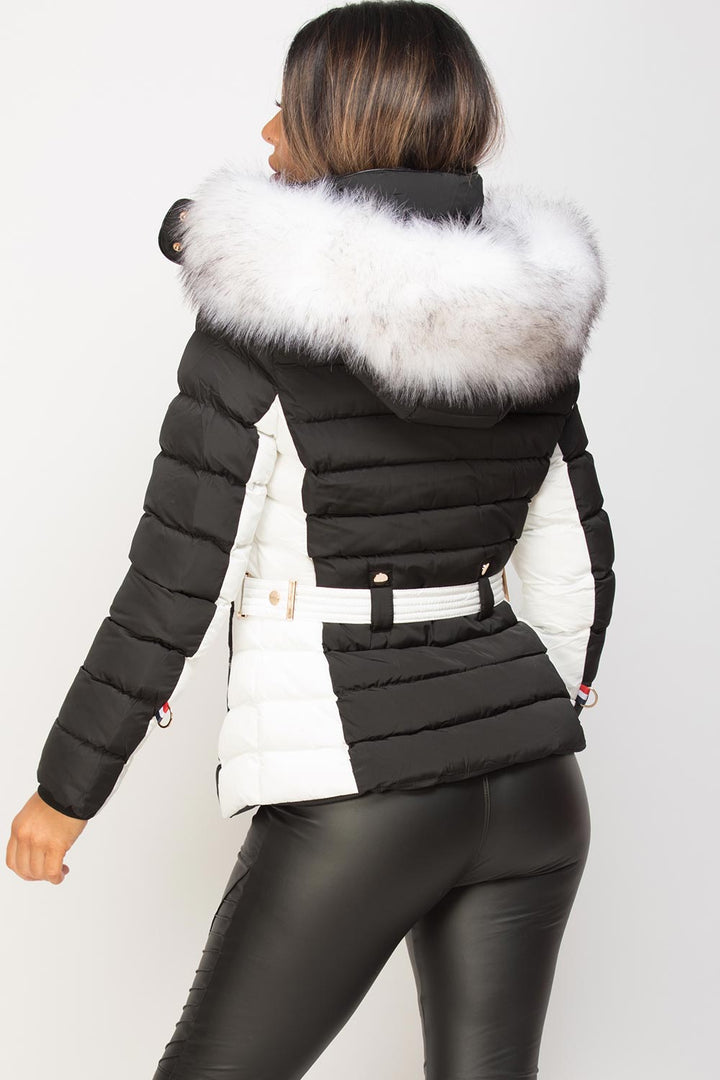 Nayelis | Women’s padded puffer jacket with detachable faux fur hood