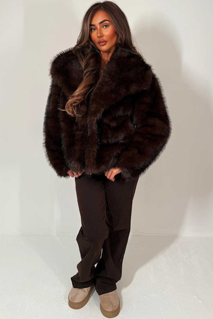 Brooke | Women’s faux fur collared jacket