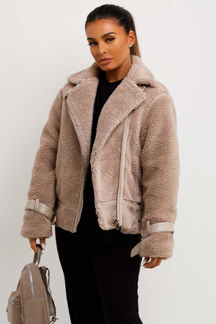 Auriel | Women’s teddy aviator jacket
