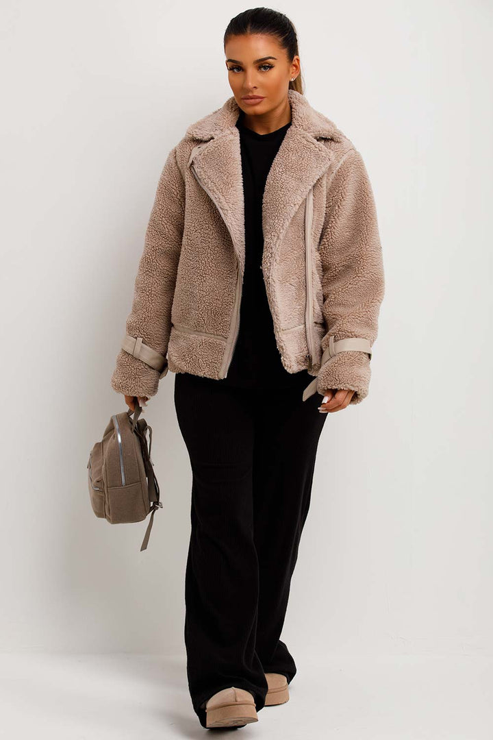 Auriel | Women’s teddy aviator jacket