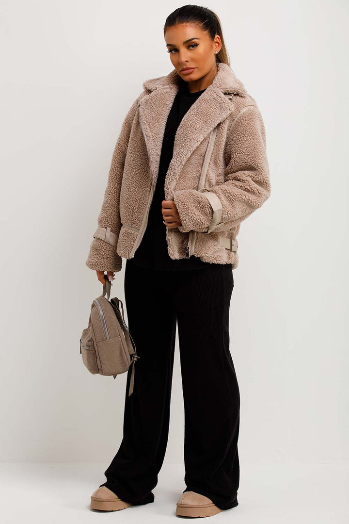 Auriel | Women’s teddy aviator jacket