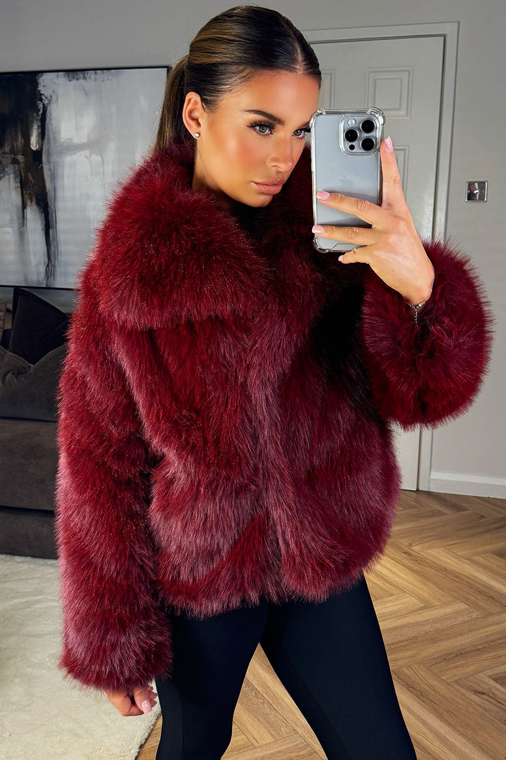 Rory | Women’s short plush faux fur jacket
