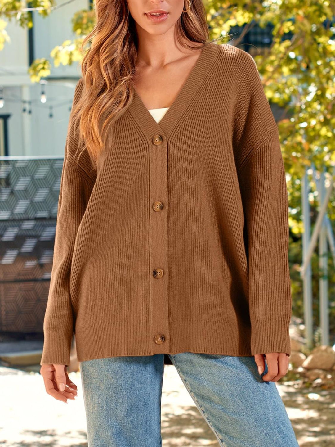 Aixirt | Women’s cardigan with button closure and long sleeves