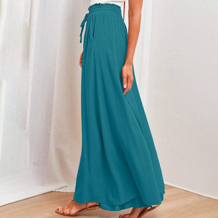 Sofia | High-waist linen wide-leg pants