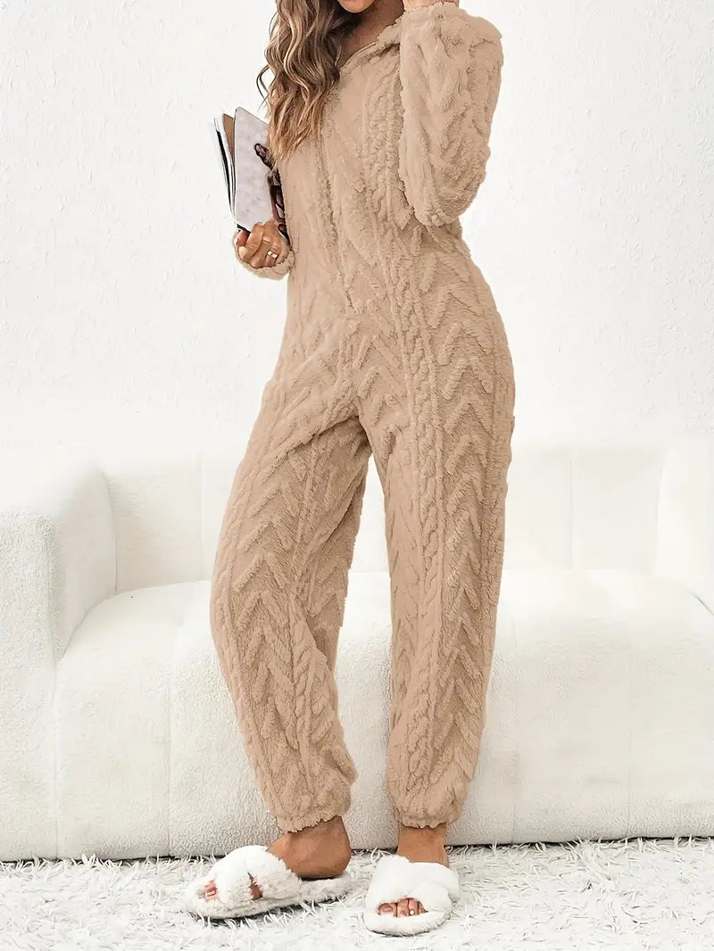 Joan| Women’s jumpsuit with relaxed fit, zipper front and pockets