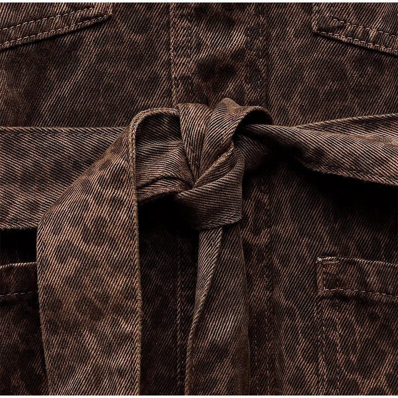 Malia | Tailored animal print jacket in chocolate brown