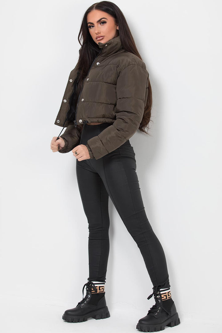 Mariah | Women’s cropped puffer jacket with drawstring hem