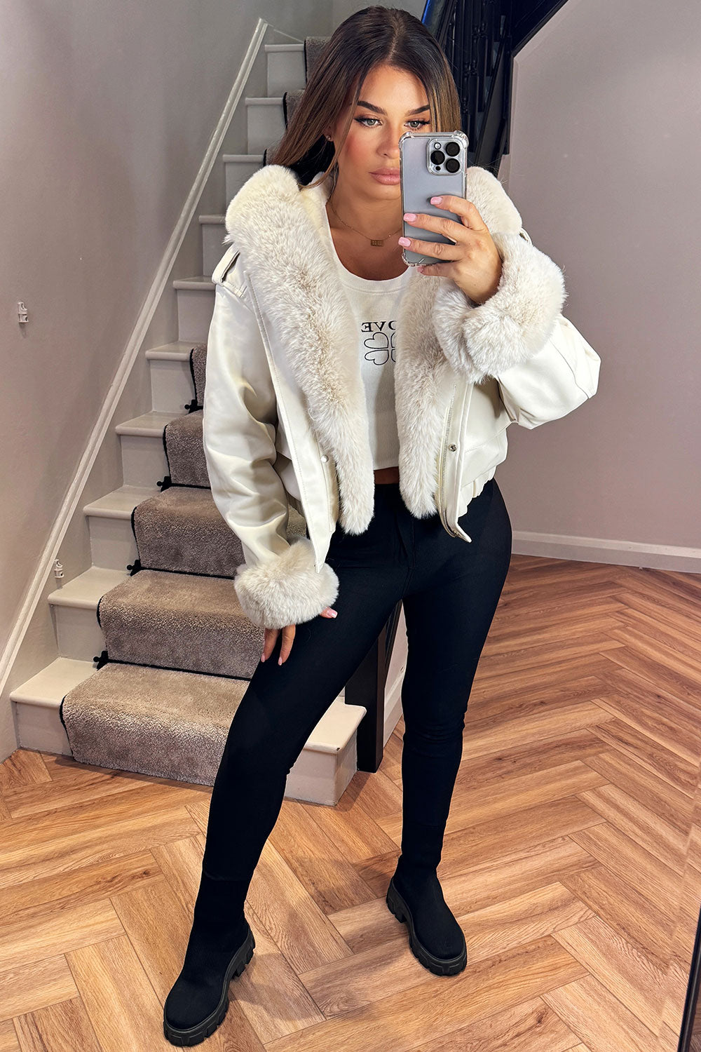 Tenley | Women’s faux fur bomber jacket