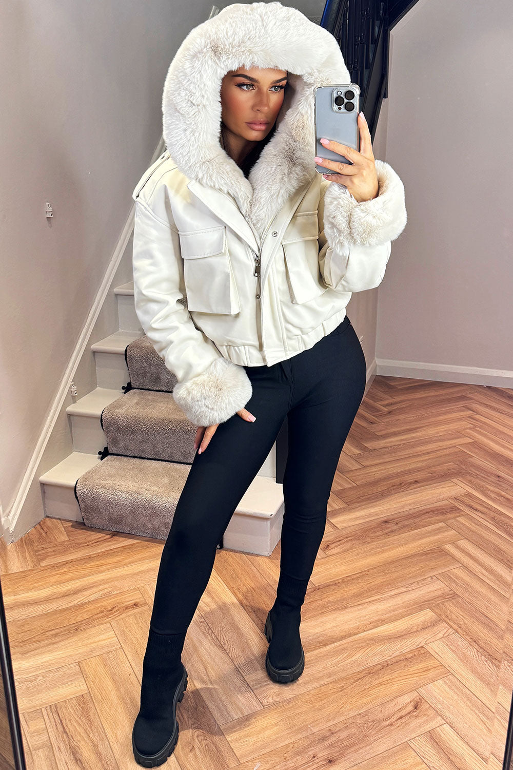 Tenley | Women’s faux fur bomber jacket