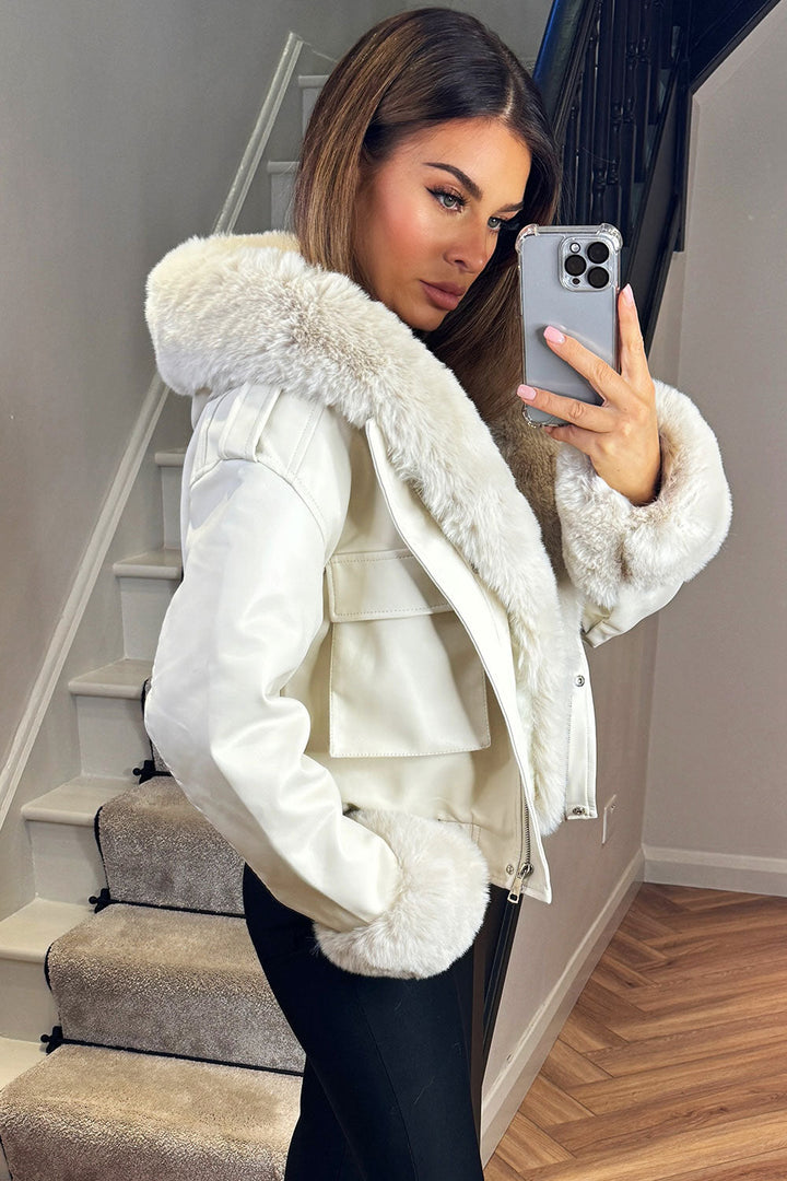 Tenley | Women’s faux fur bomber jacket