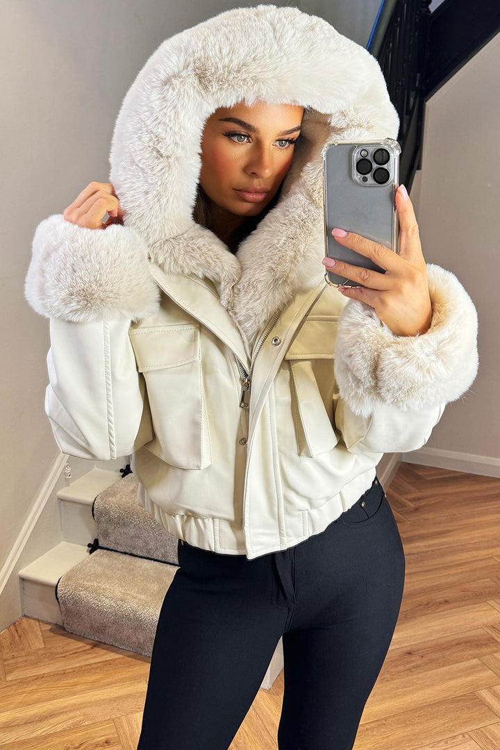 Tenley | Women’s faux fur bomber jacket