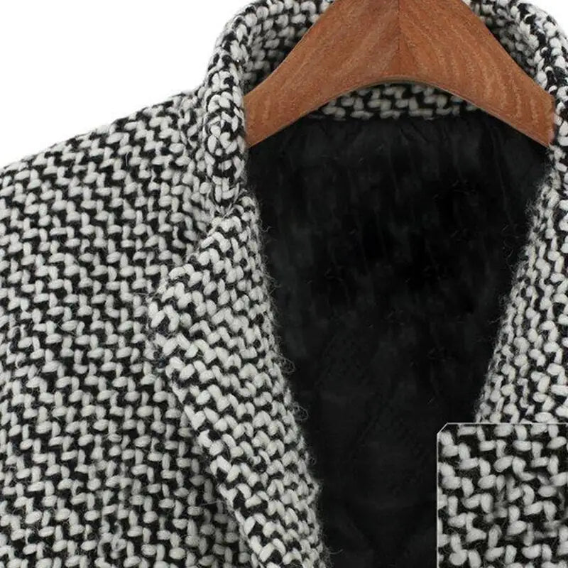 Cheska | Women's classic houndstooth longline coat