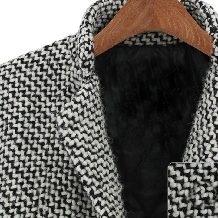 Cheska | Women's classic houndstooth longline coat