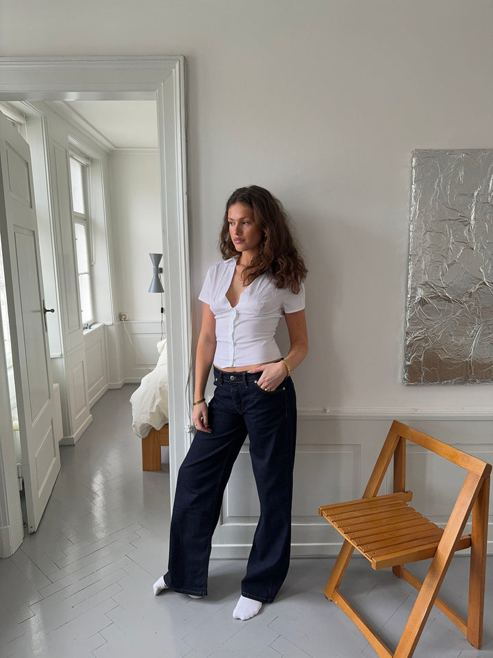 Vanessa | Women’s jeans with straight leg and contrast stitching