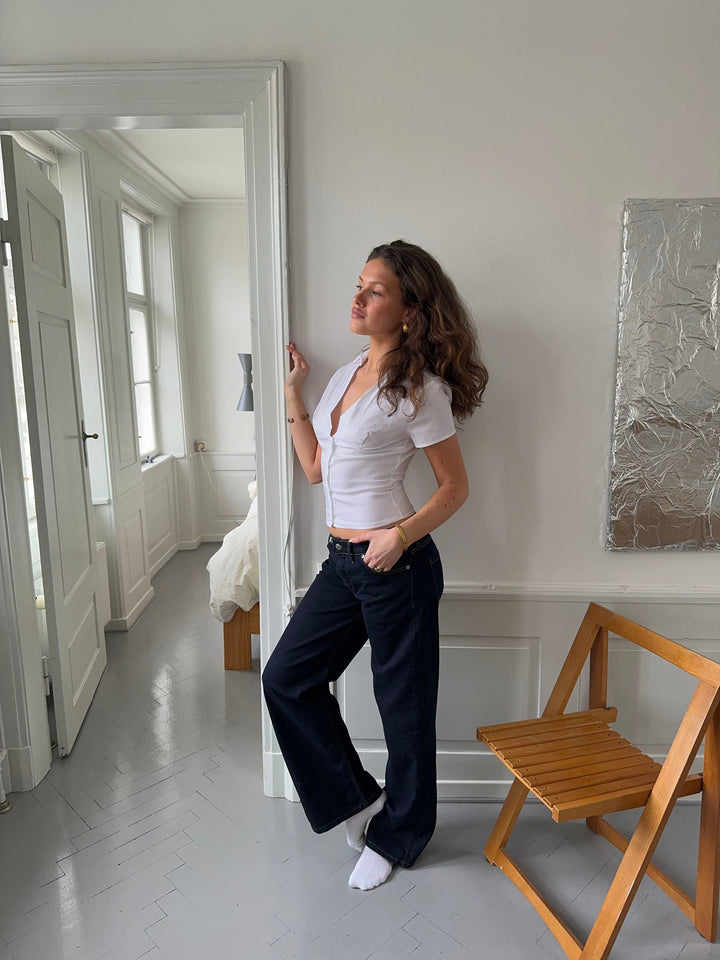 Vanessa | Women’s jeans with straight leg and contrast stitching