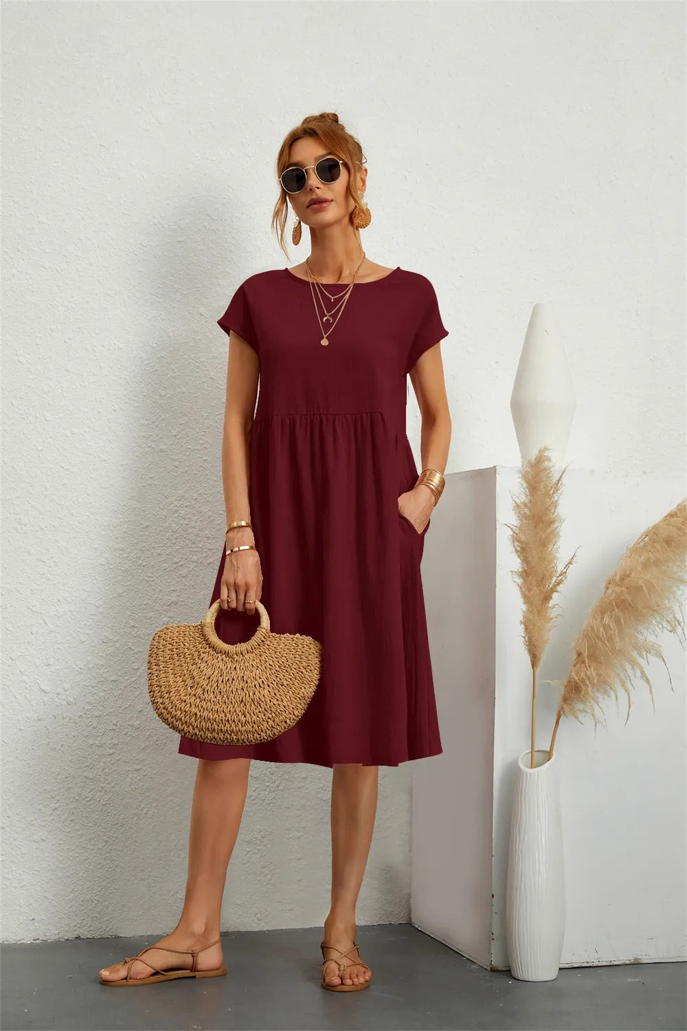Arian | Women's elegant plain dress
