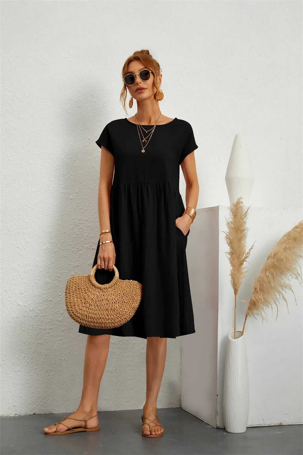Arian | Women's elegant plain dress