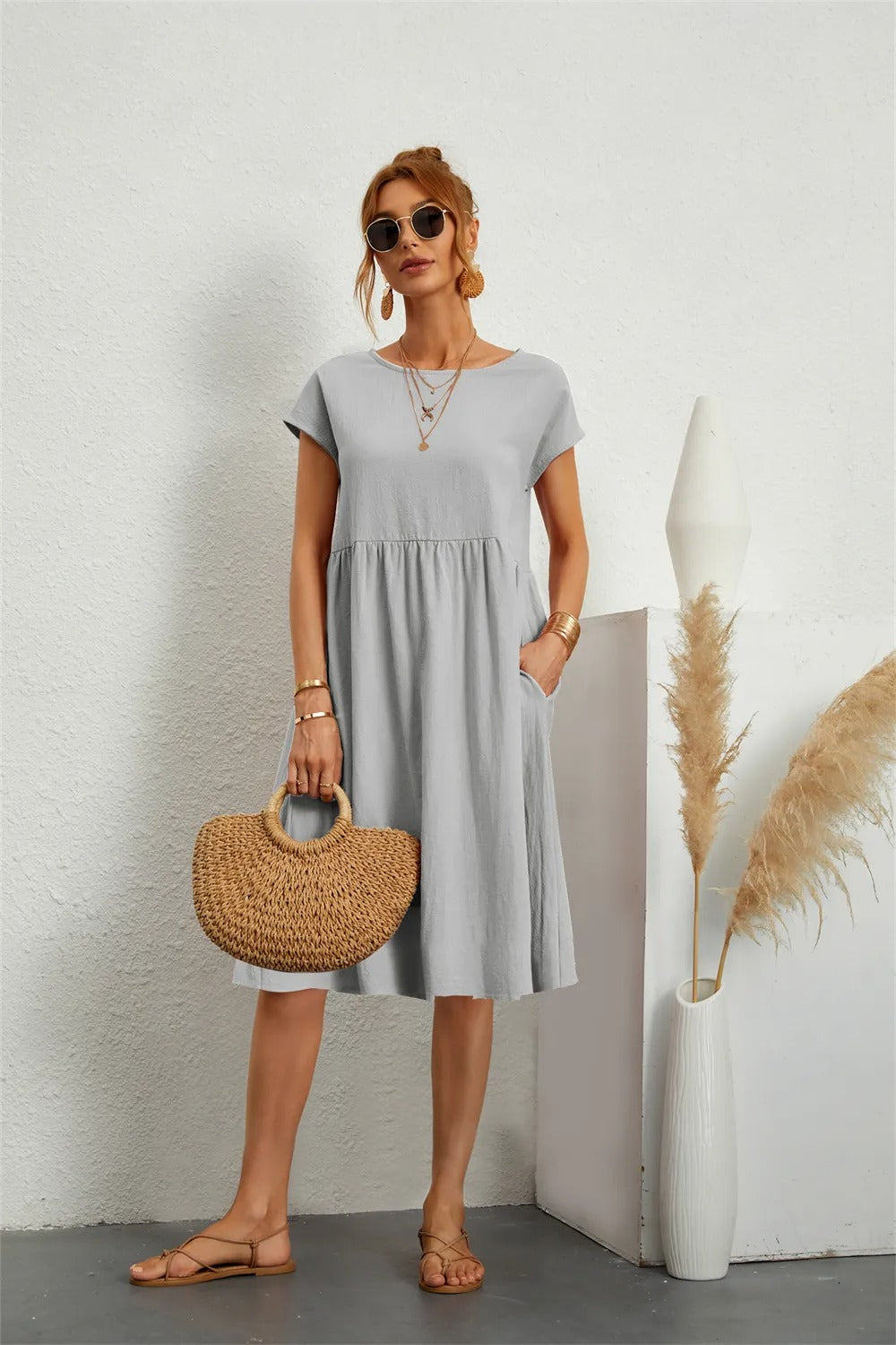 Arian | Women's elegant plain dress