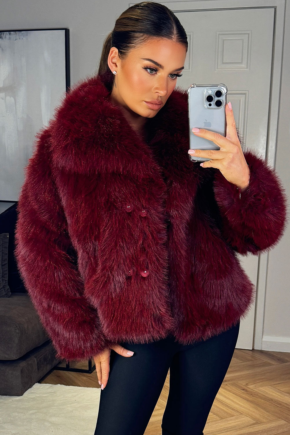 Rory | Women’s short plush faux fur jacket