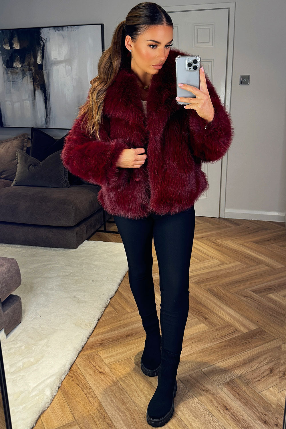 Rory | Women’s short plush faux fur jacket