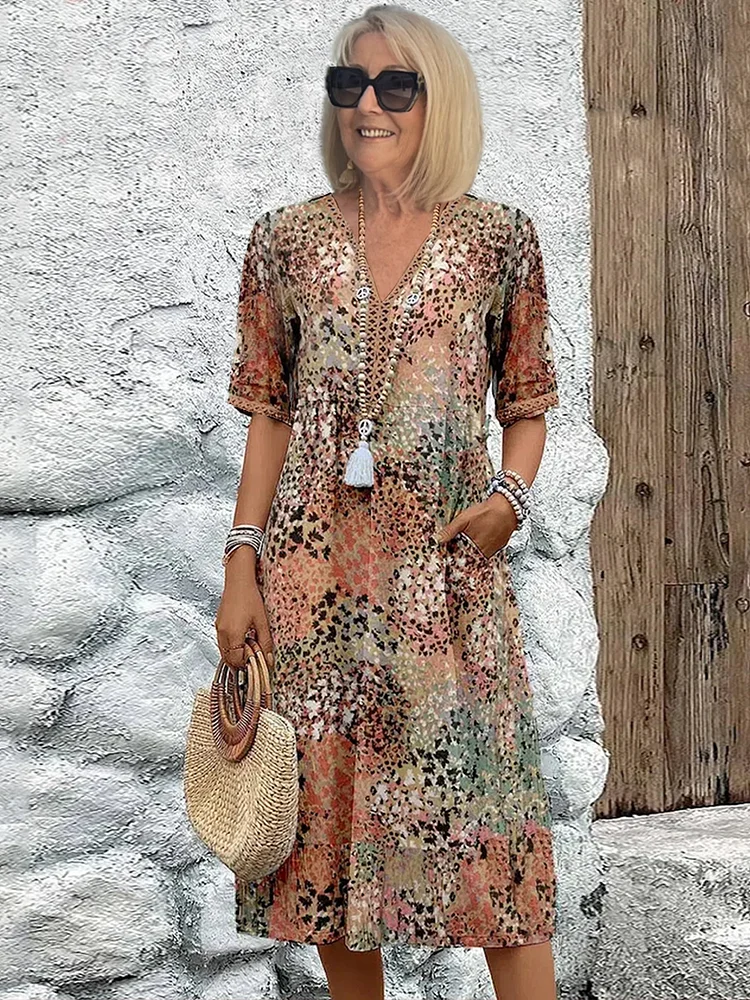 Cora | Printed midi dress