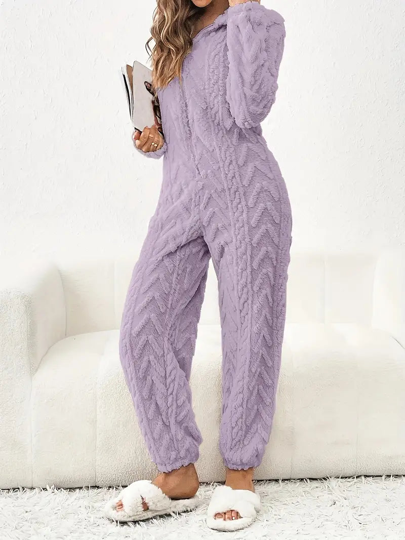 Joan| Women’s jumpsuit with relaxed fit, zipper front and pockets