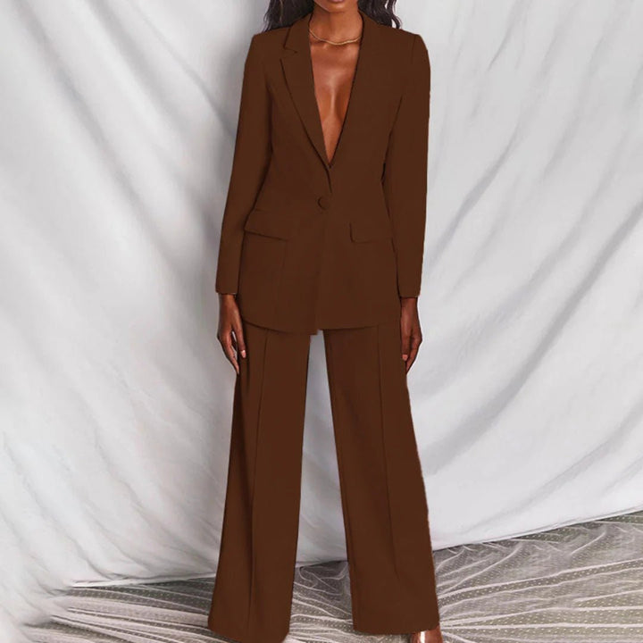 Evelyn | Tailored blazer and wide-leg trouser set