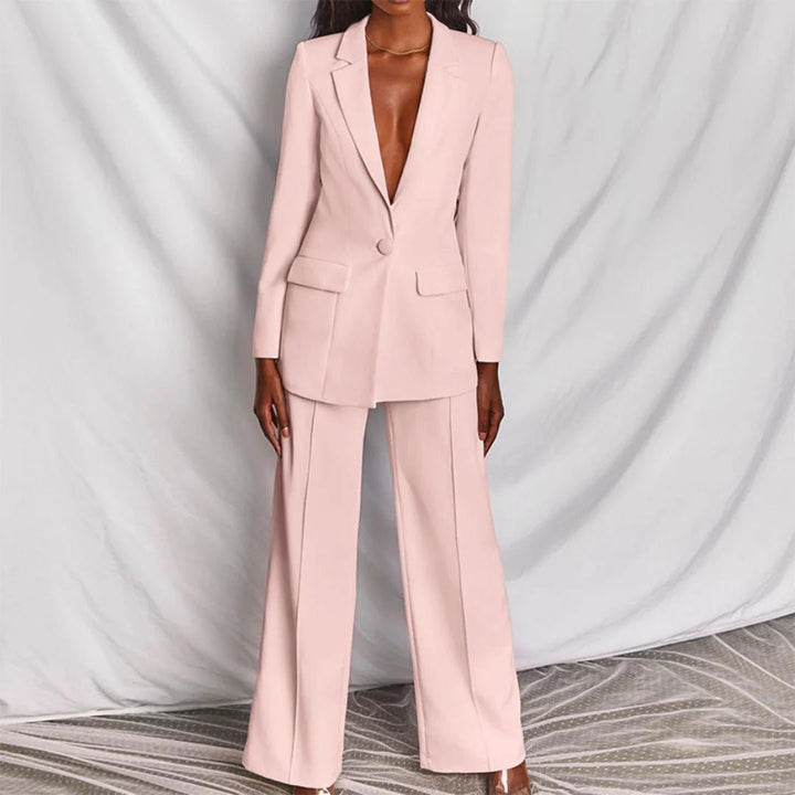 Evelyn | Tailored blazer and wide-leg trouser set