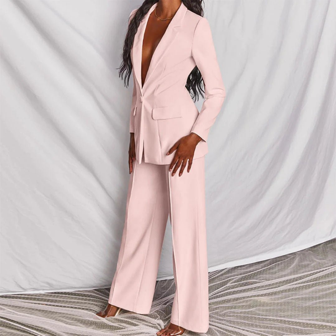 Evelyn | Tailored blazer and wide-leg trouser set
