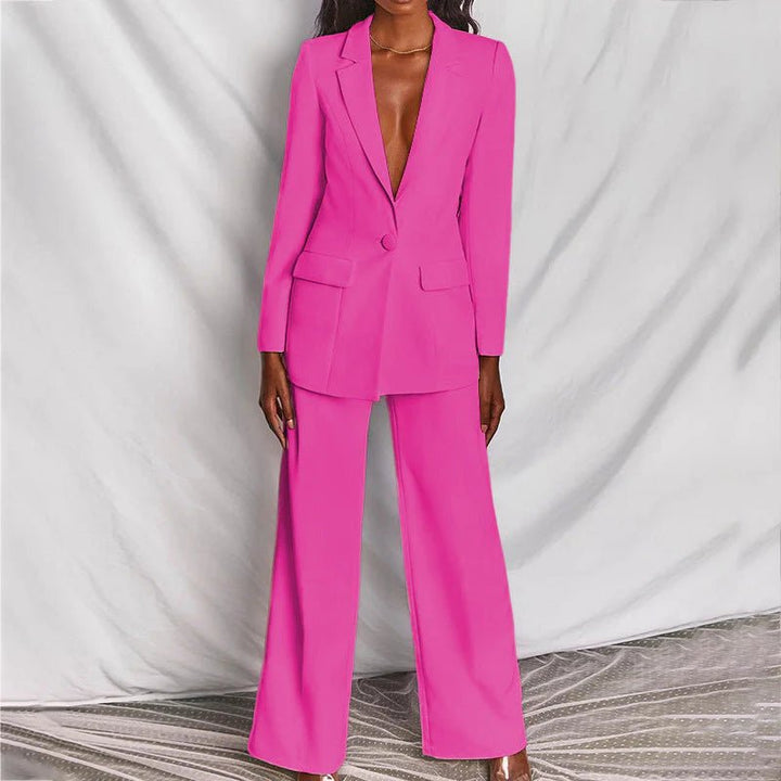 Evelyn | Tailored blazer and wide-leg trouser set