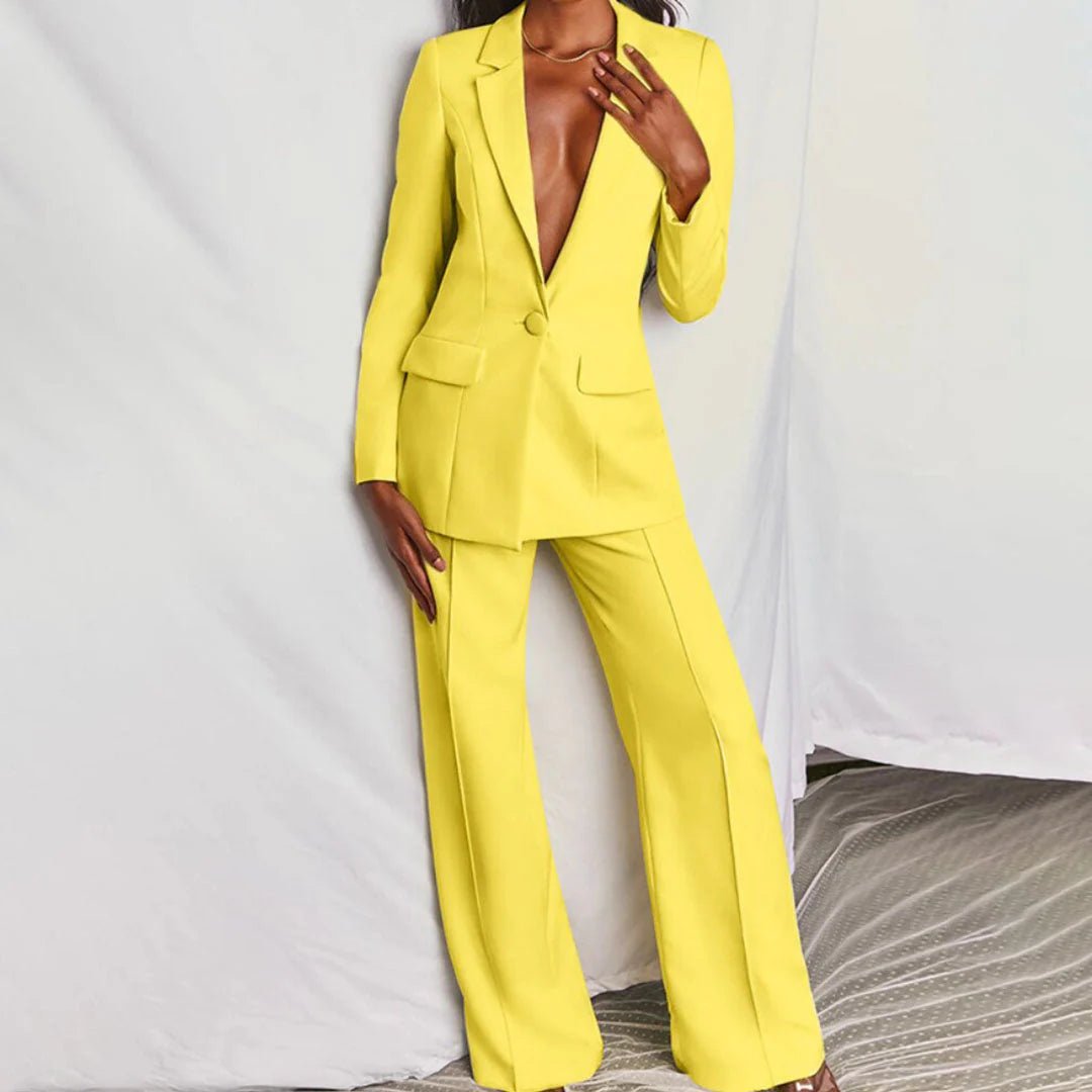 Evelyn | Tailored blazer and wide-leg trouser set
