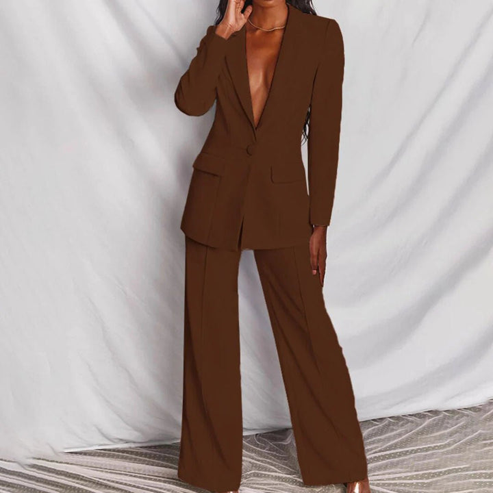 Evelyn | Tailored blazer and wide-leg trouser set