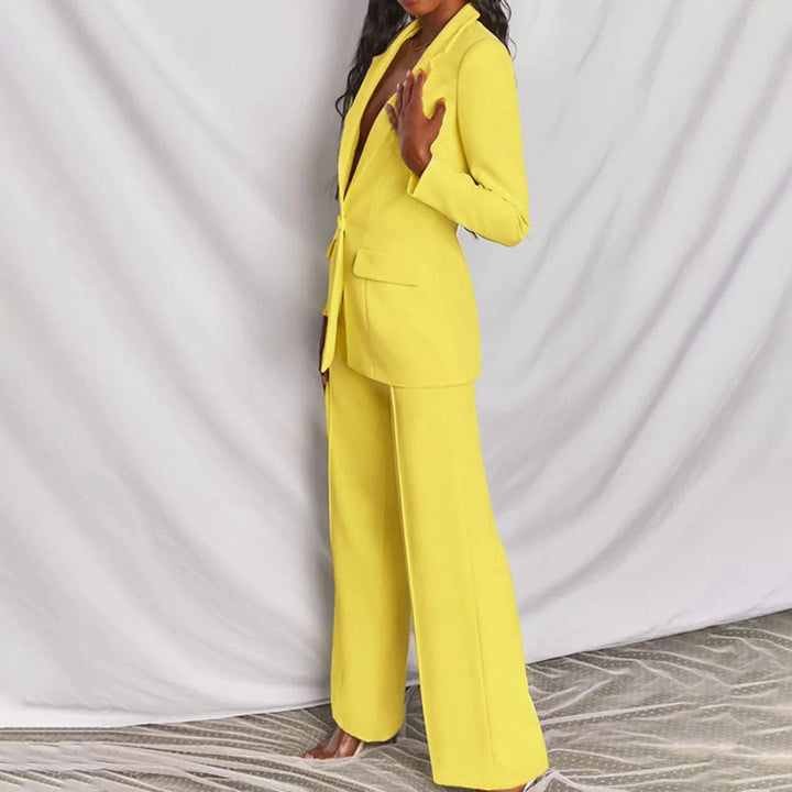 Evelyn | Tailored blazer and wide-leg trouser set