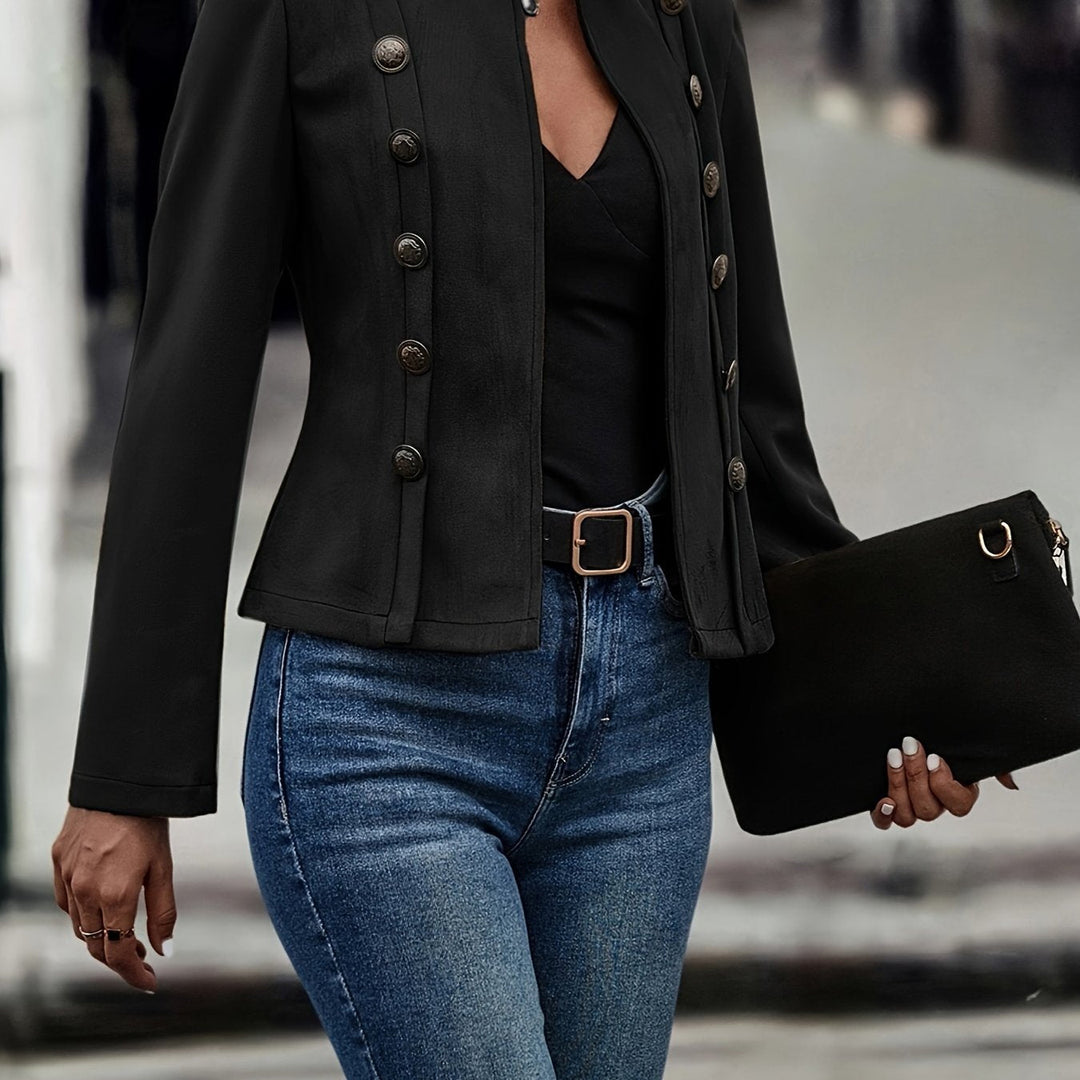 Xyra | Suede double-breasted jacket
