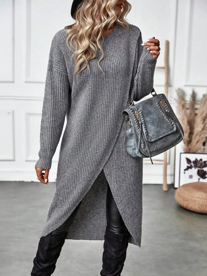 Roahn | Women’s knit sweater with solid design and relaxed fit