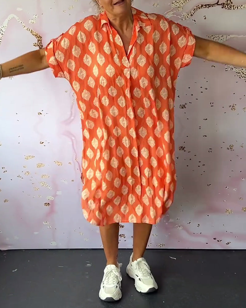 Fem | Women’s breezy spring dress with lapel collar