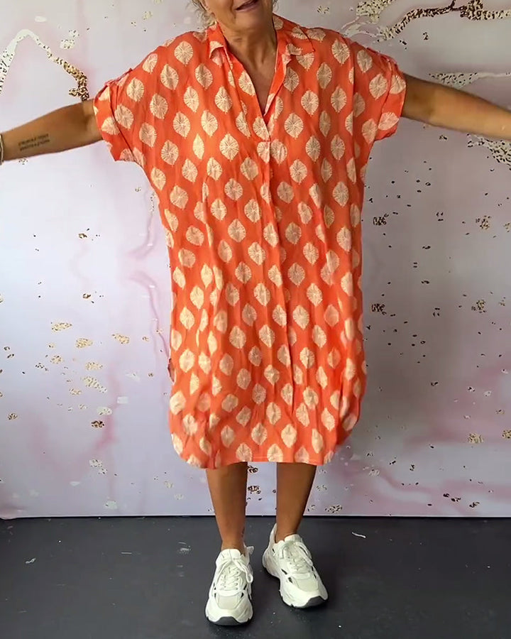 Fem | Women’s breezy spring dress with lapel collar