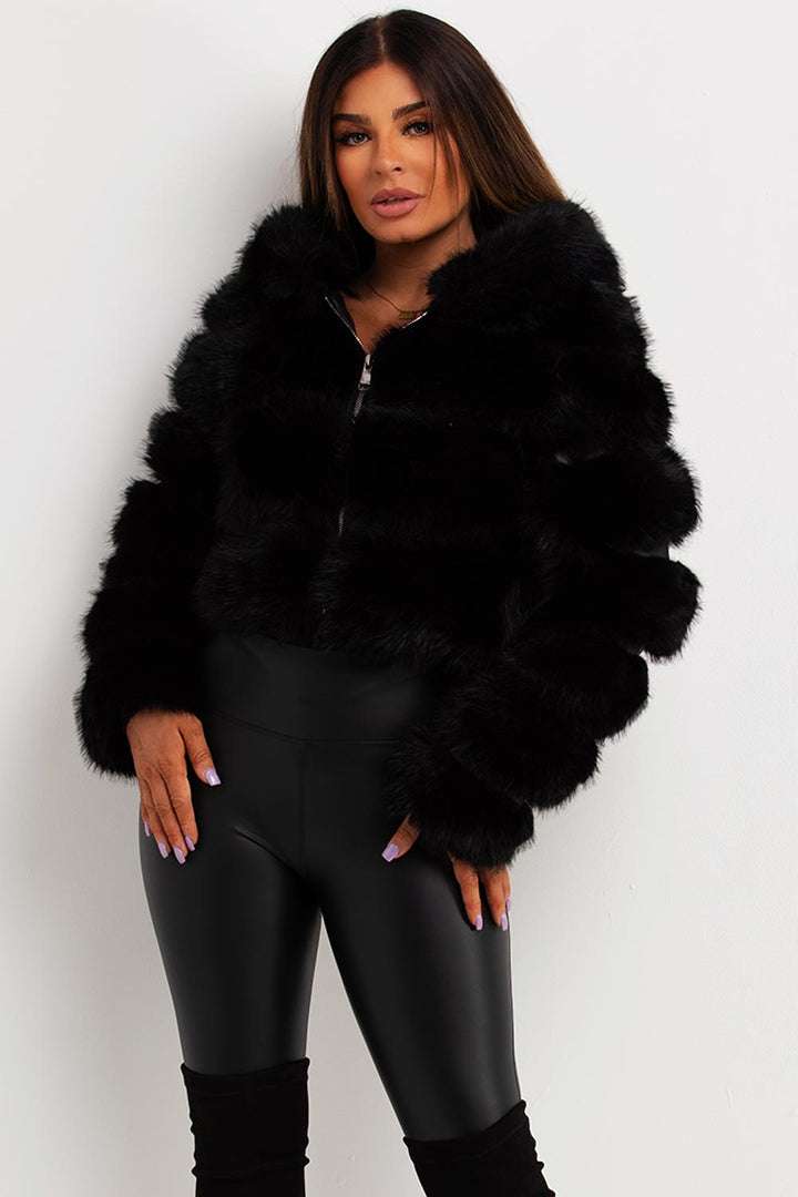 Danika | Women’s hooded faux fur jacket