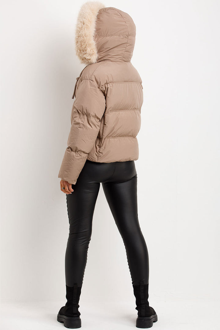 Zephy | Women’s puffer jacket with faux fur hood