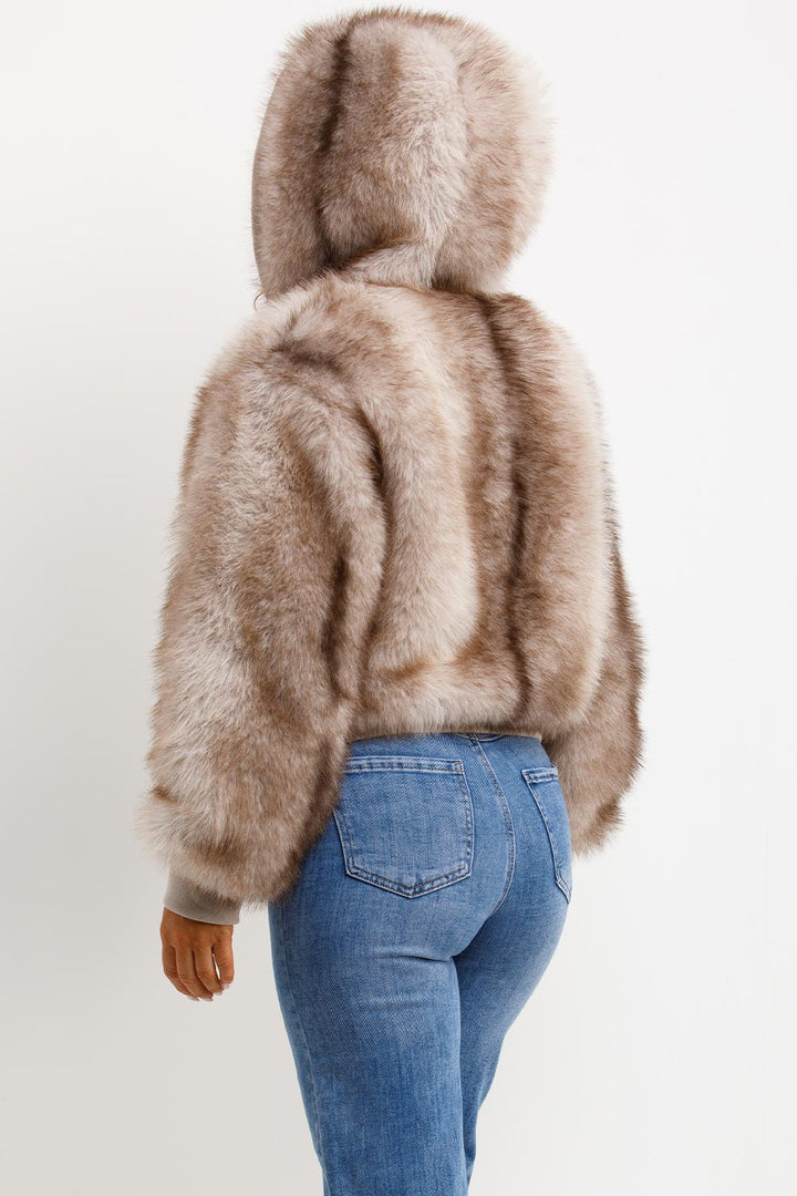 Evie |  Women’s hooded faux fur jacket