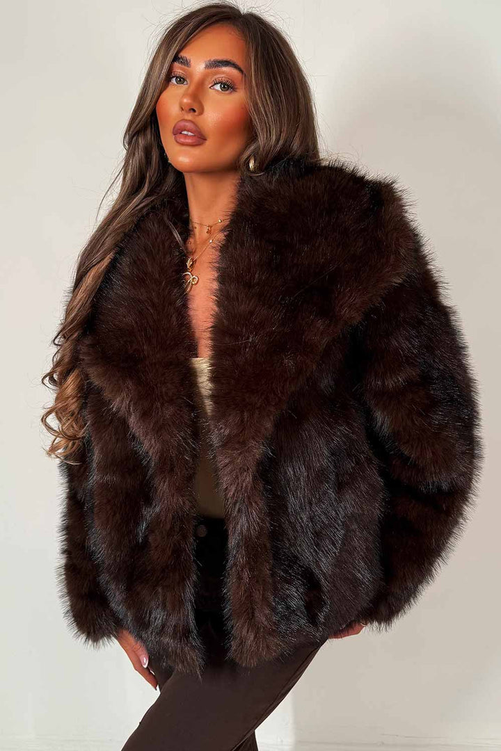 Brooke | Women’s faux fur collared jacket